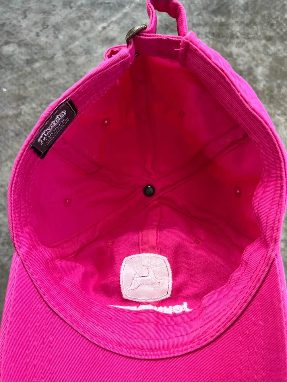John Deere Pink Yellowhouse Machinery Adjustable Strapback Dad Hat Farmcore